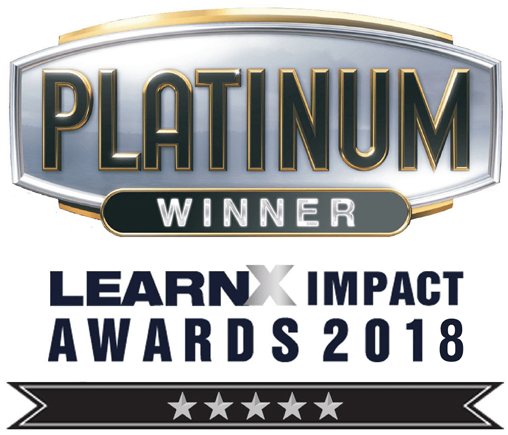 platinum We won three 2018 LearnX Impact Awards